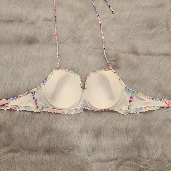 Victoria secret bright color floral swim suit top size 34c - Picture 3 of 3